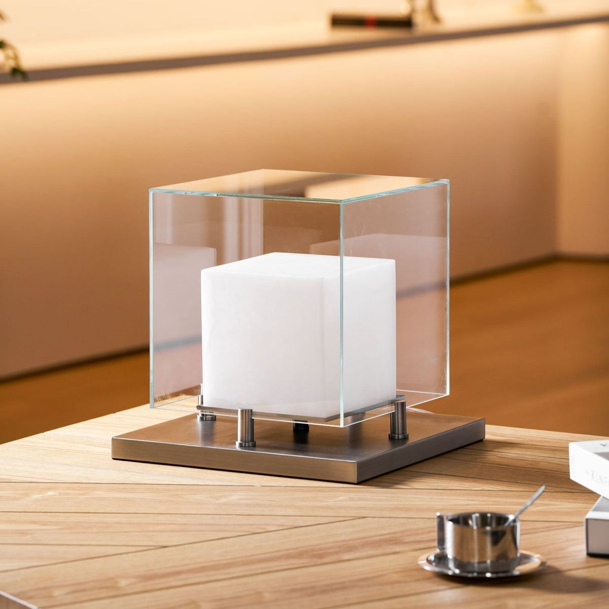 Cubo albasten tafellamp