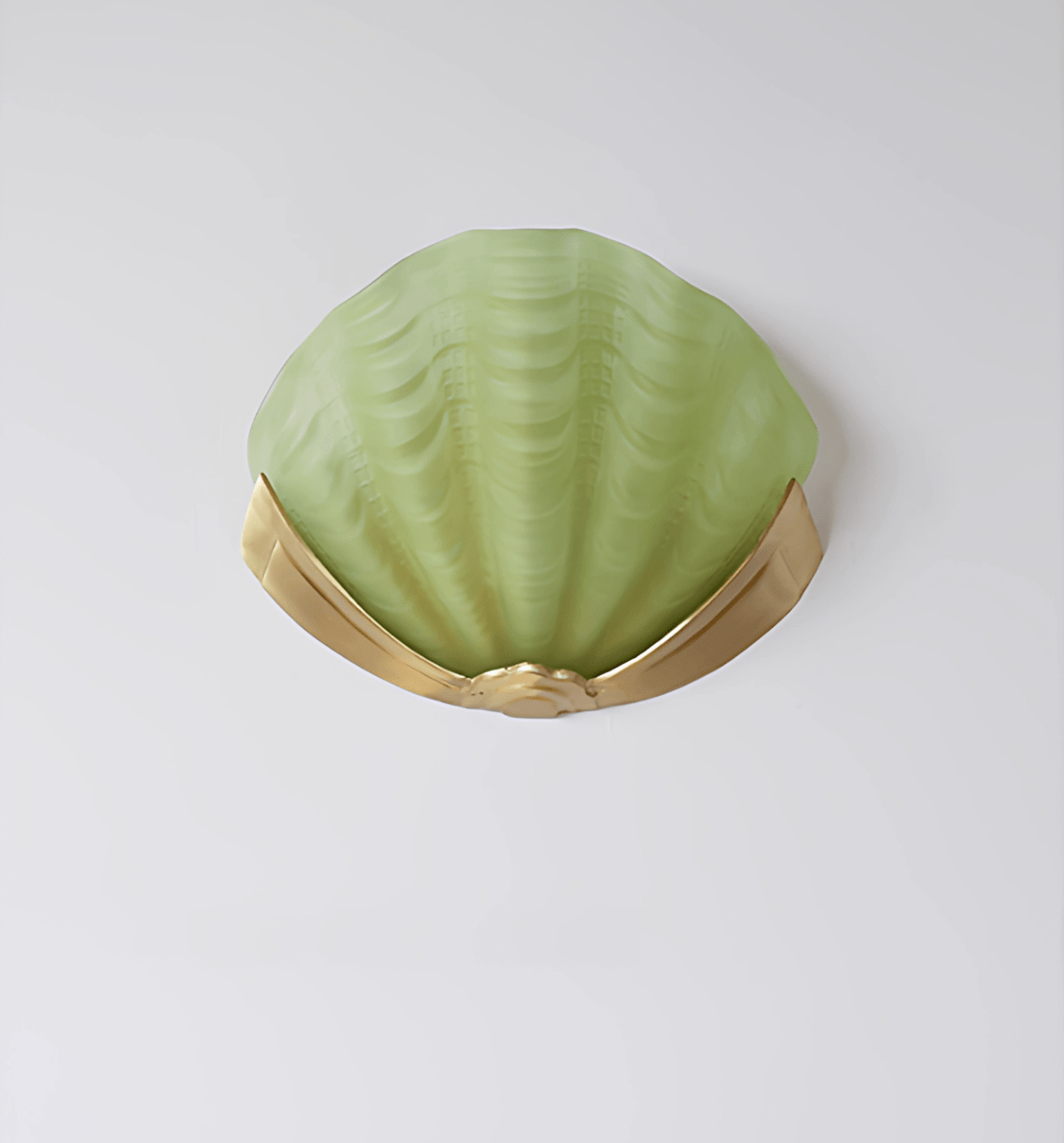 Nico Art Deco wandlamp met scallop-ontwerp in matglas