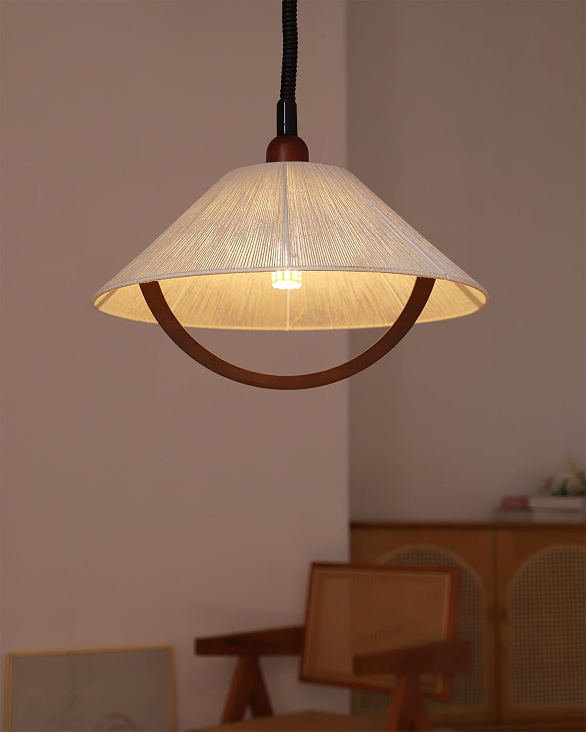 Syraeen Premium Noordse kunst houten hanglamp