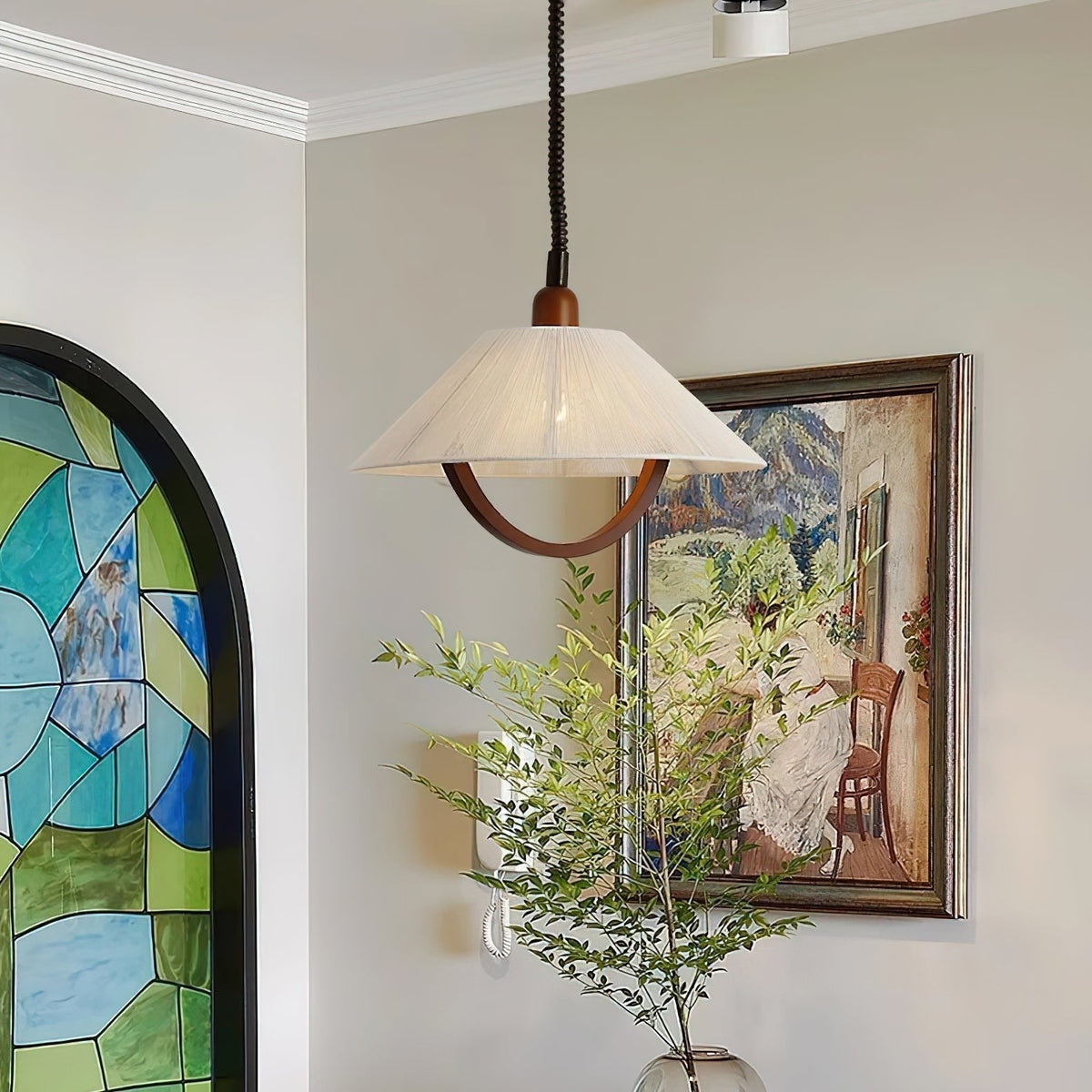 Syraeen Premium Noordse kunst houten hanglamp