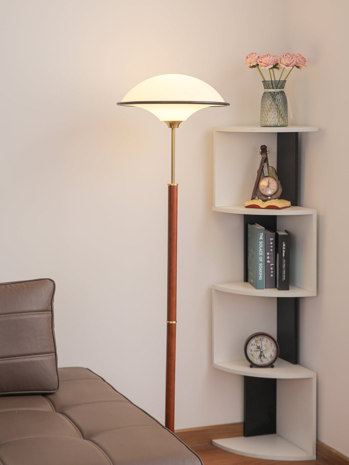 Astralis Houten Art Deco vloerlamp