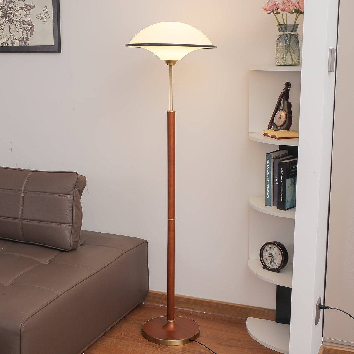 Astralis Houten Art Deco vloerlamp