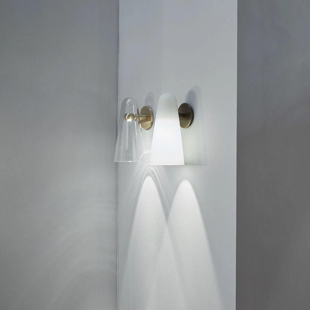 Velivira conische glazen wandlamp
