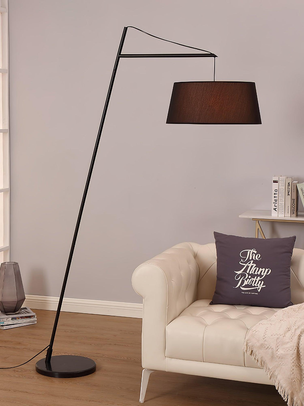 Votalyra moderne vloerlamp met stoffen kap