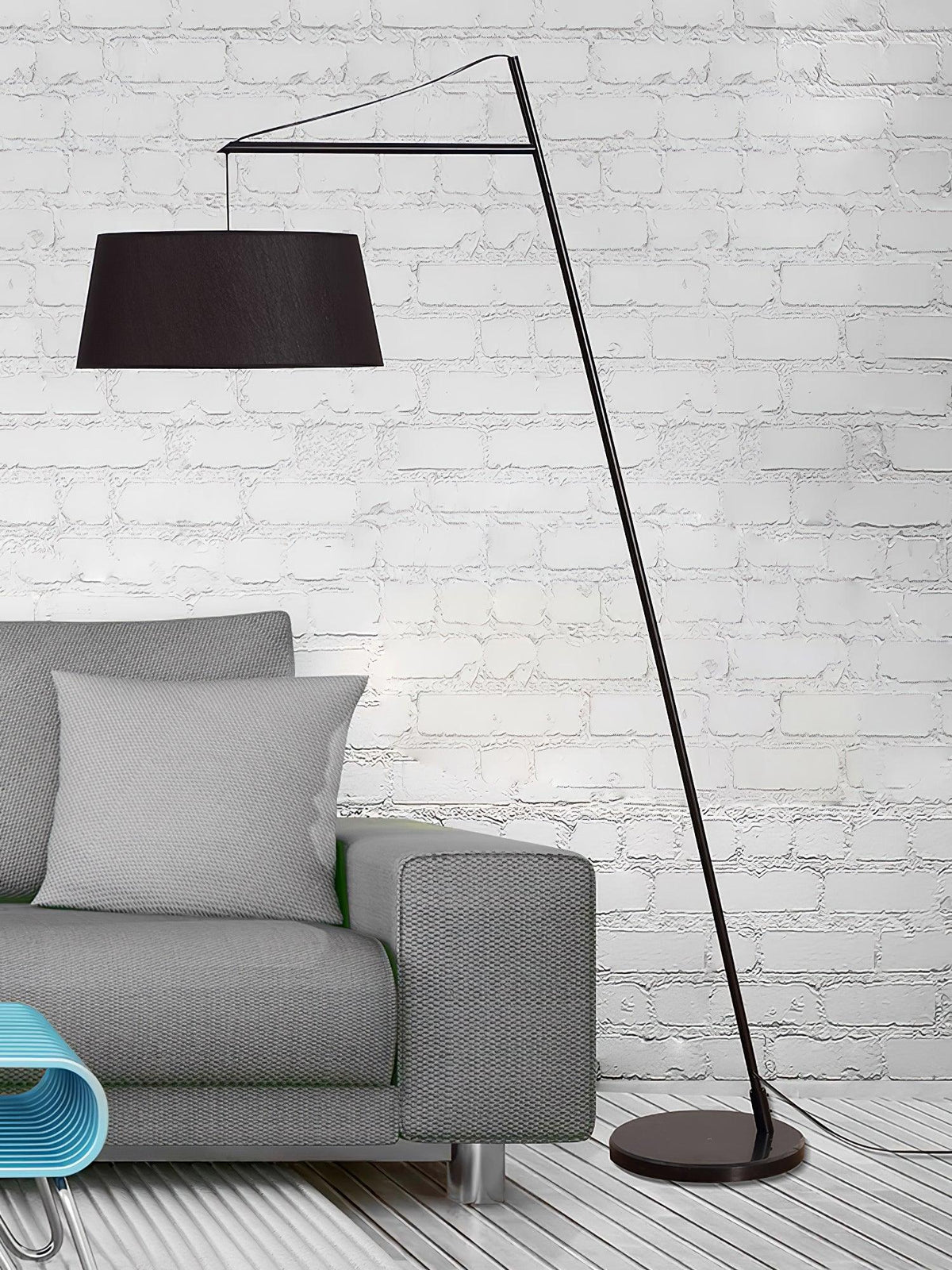 Votalyra moderne vloerlamp met stoffen kap