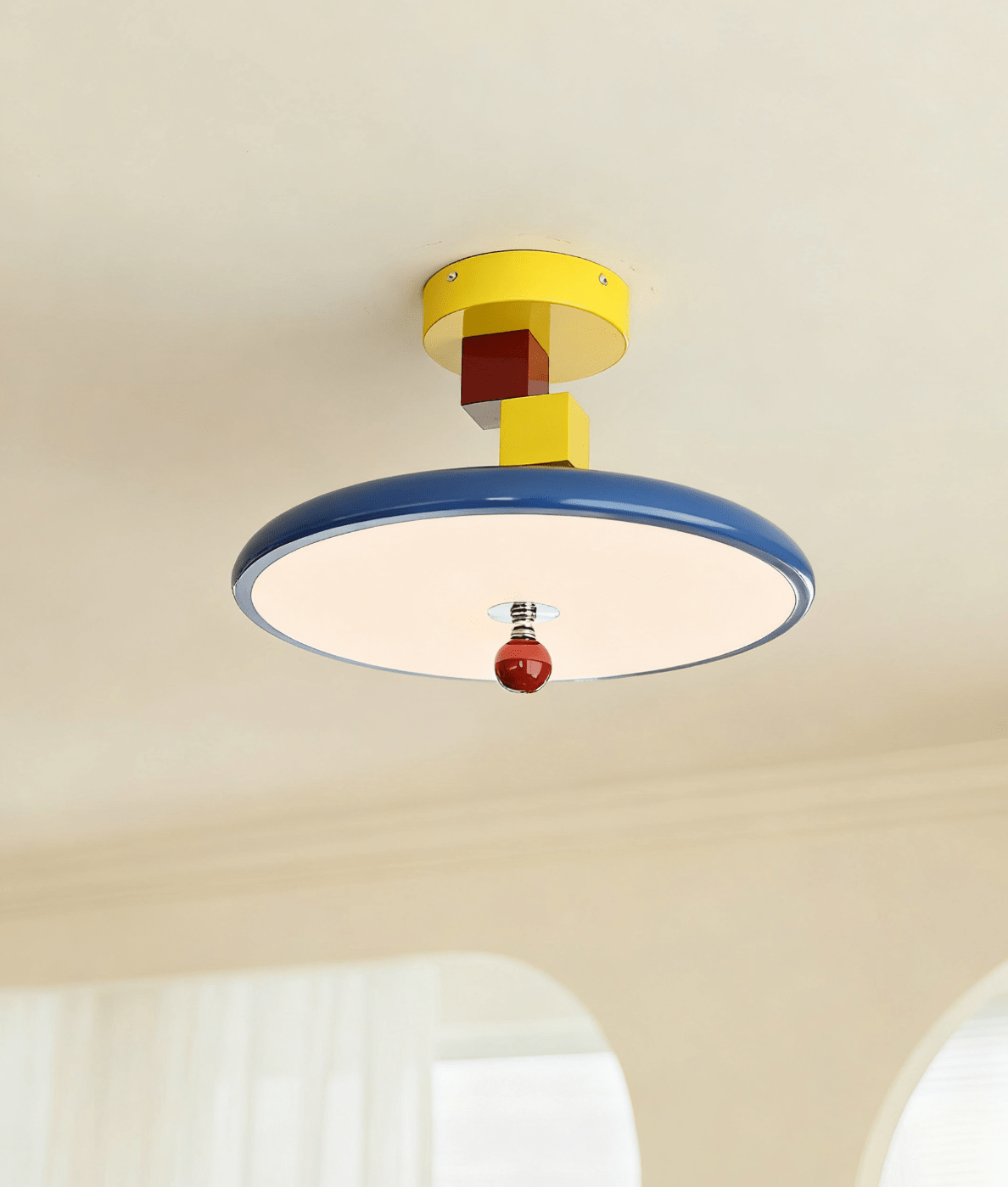 Yvor plafondlamp met geometrisch blok