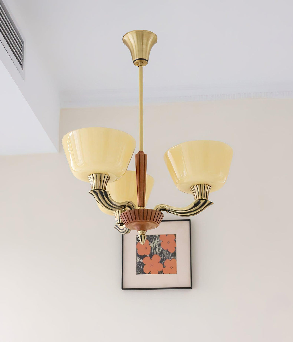 Rolvin kroonluchter met uitlopende kap vintage