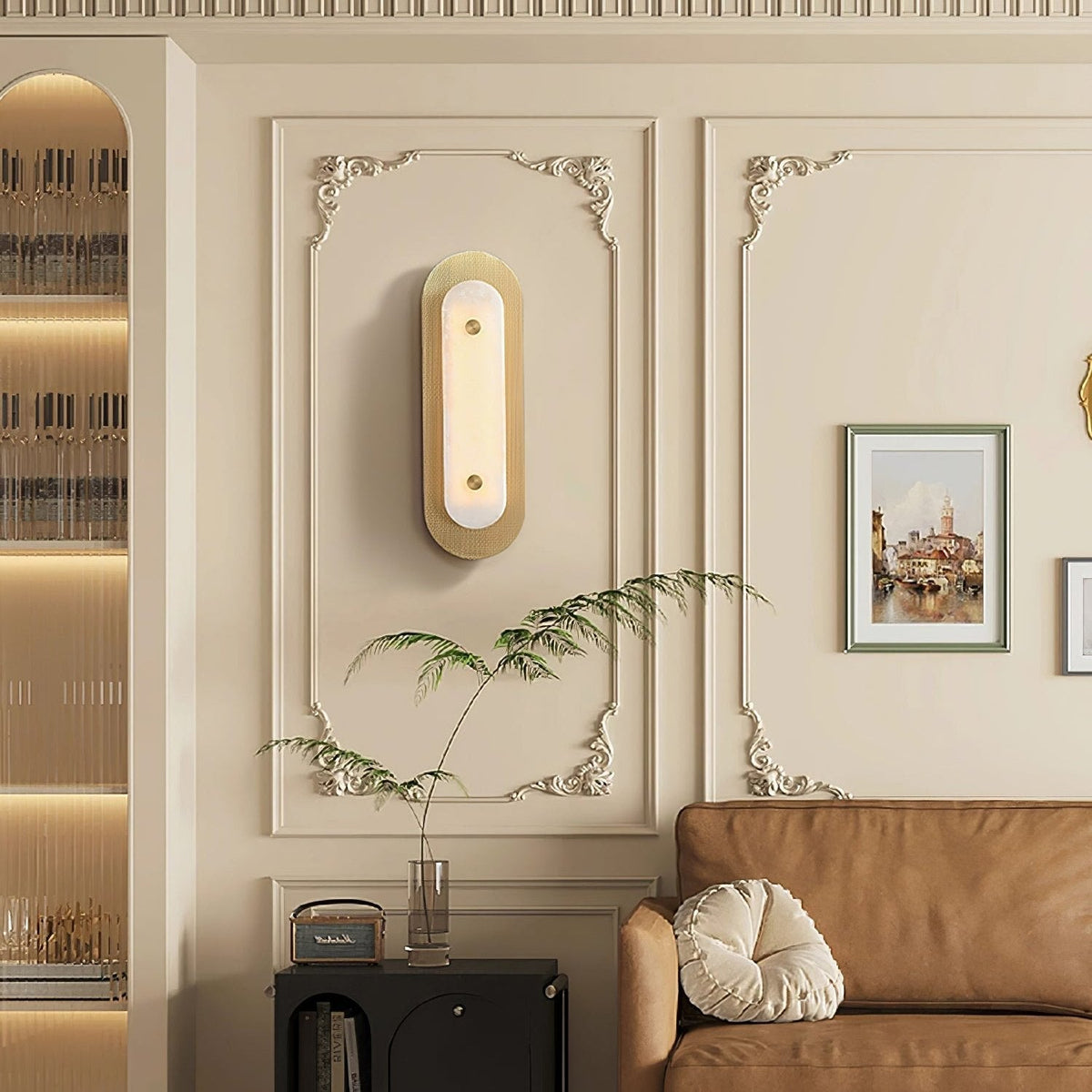 Celaeeth Oval albasten wandlamp