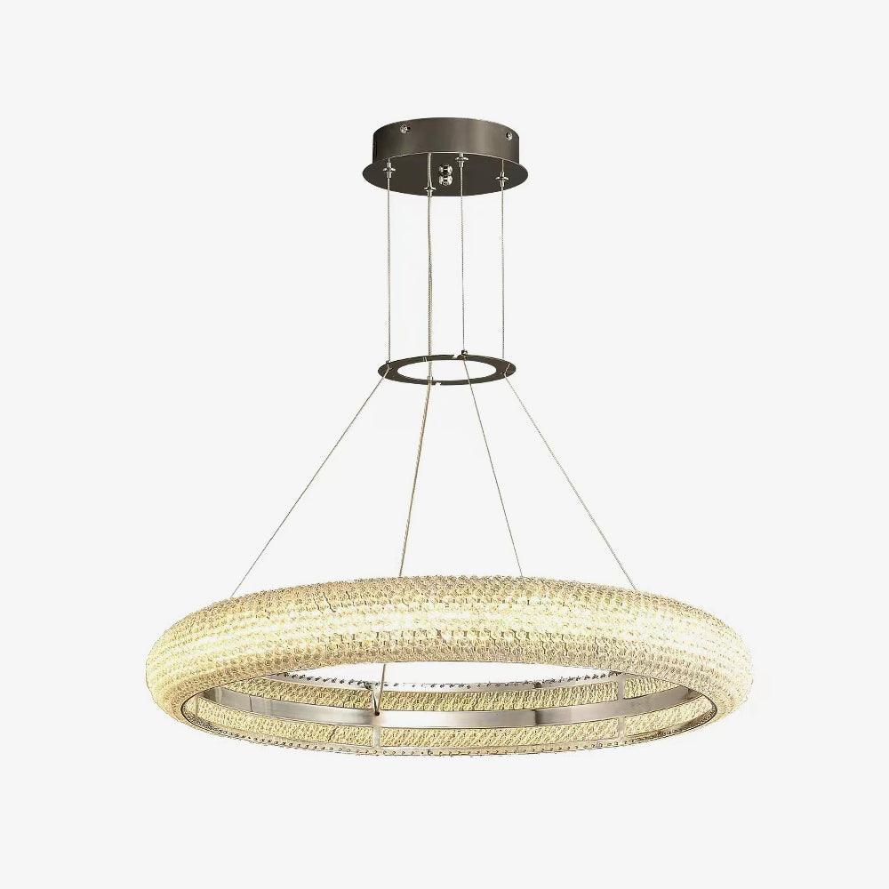 Vazorora Moderne Kroonluchter met Kristalring in Minimalistisch Design