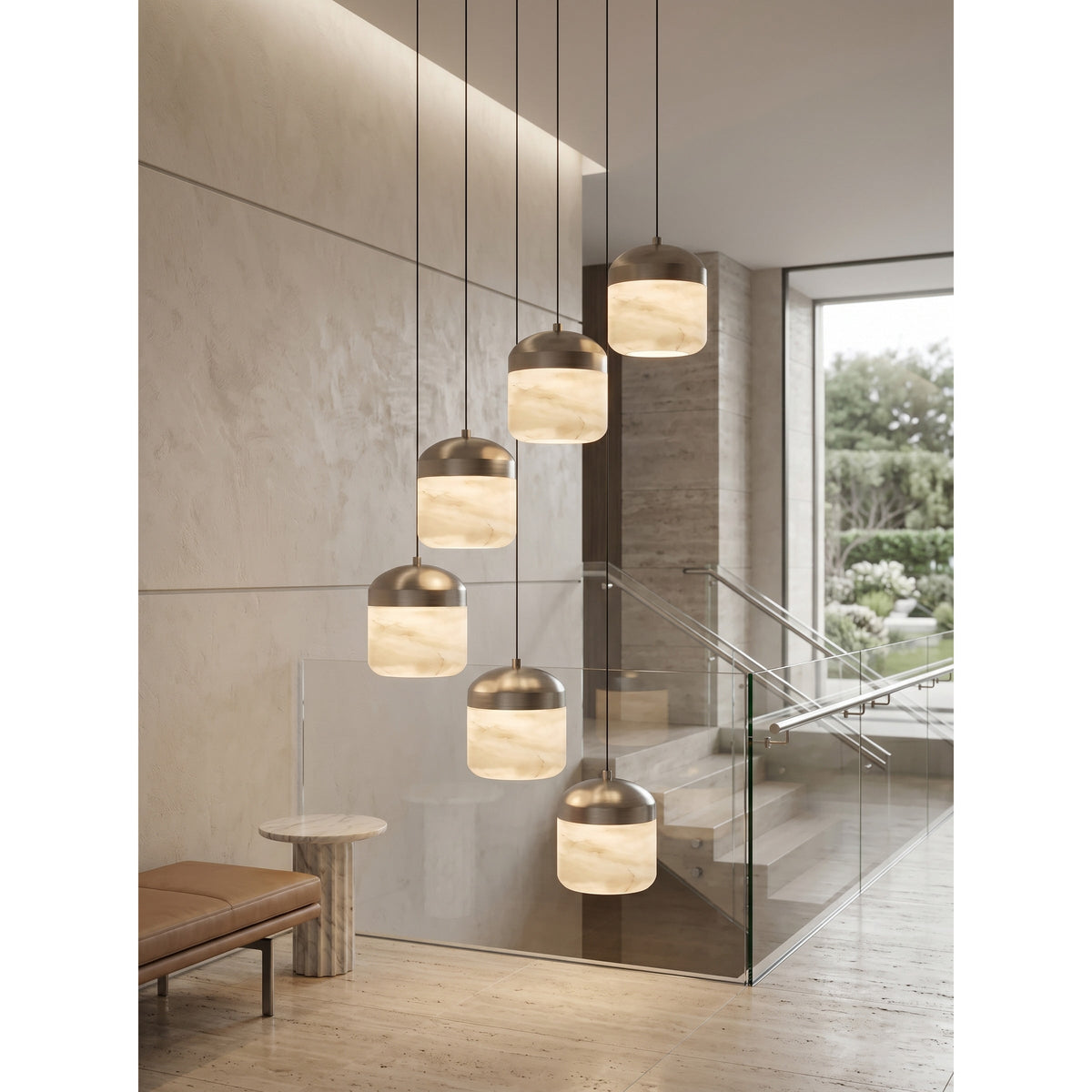 Arquesian hanglamp van albast in