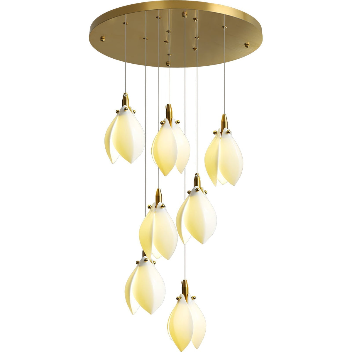 Caphayra Floral keramische messing Kroonluchter