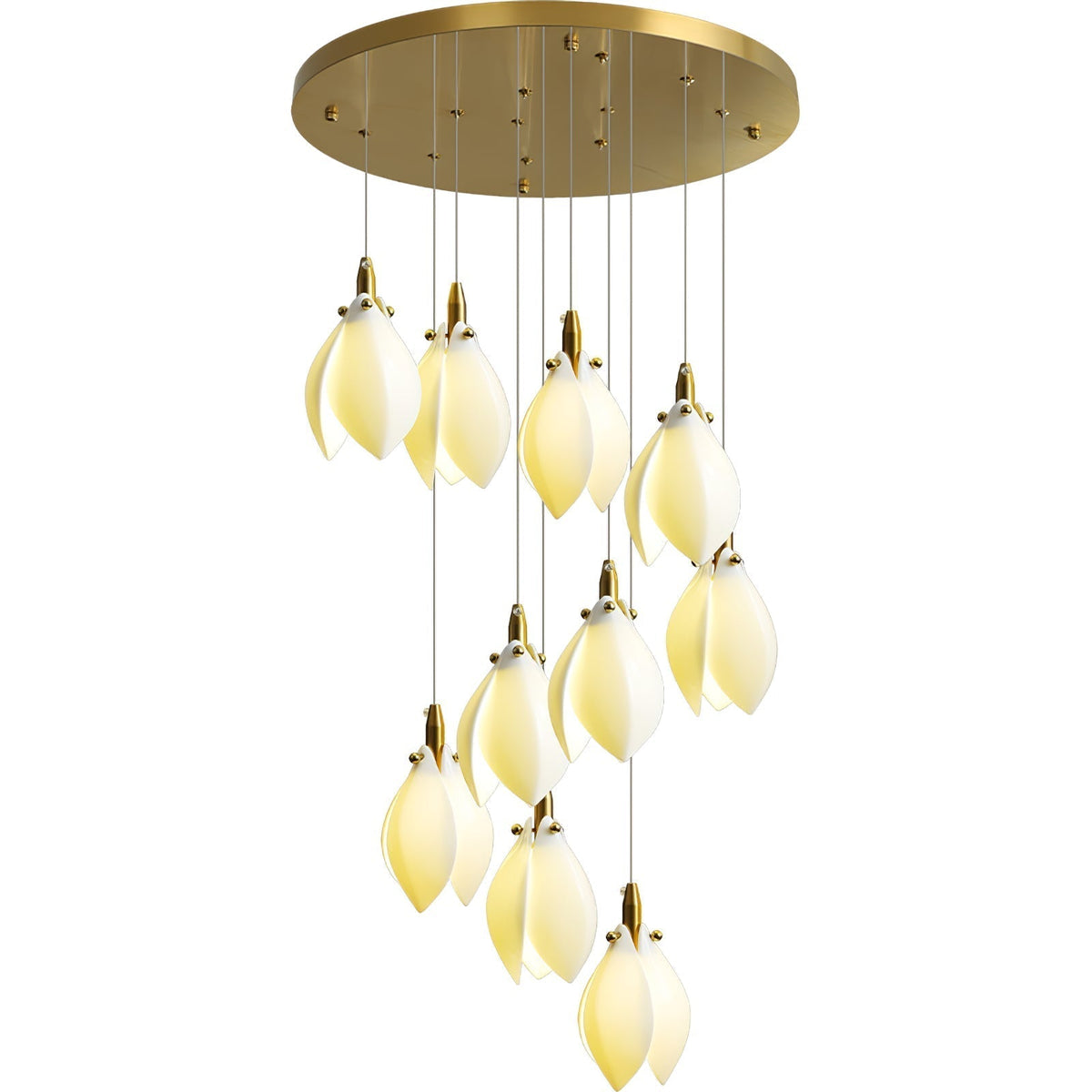 Caphayra Floral keramische messing Kroonluchter