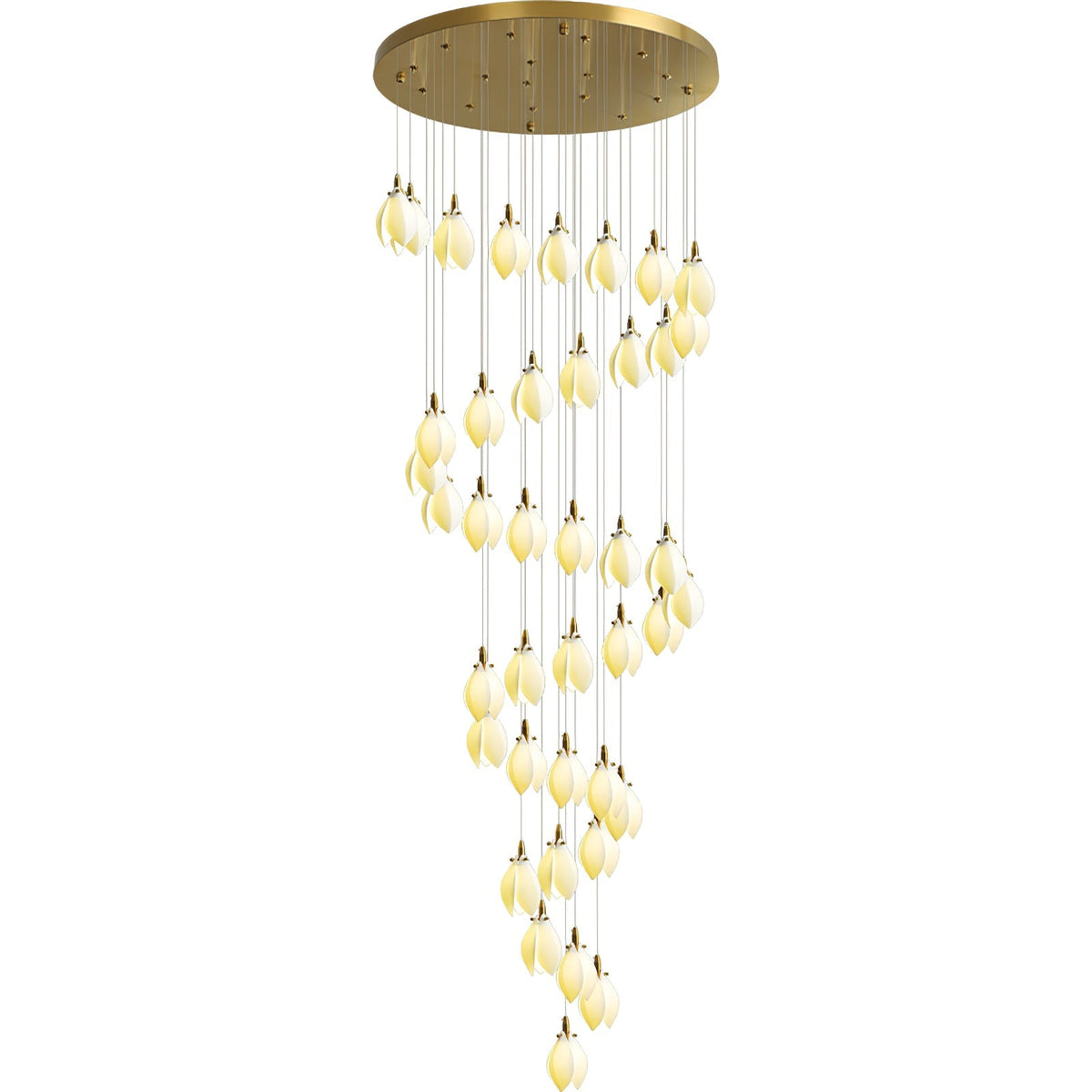 Caphayra Floral keramische messing Kroonluchter