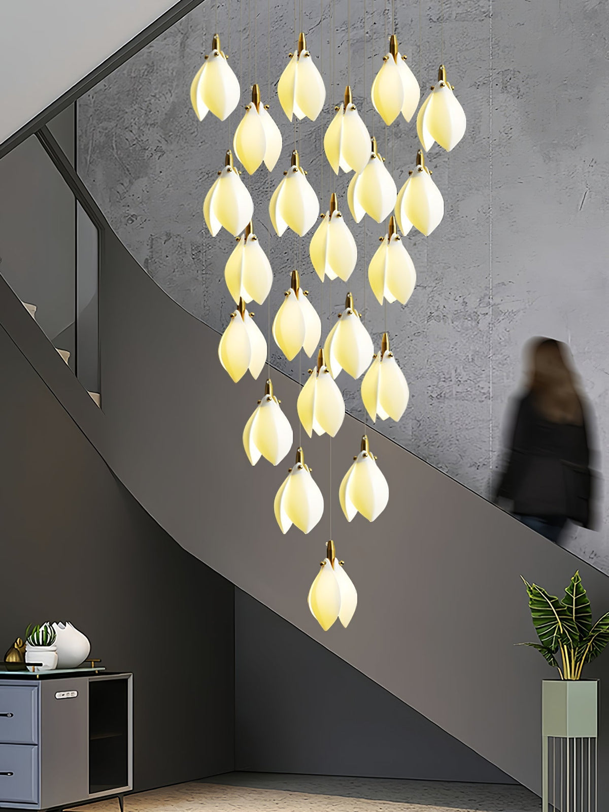 Caphayra Floral keramische messing Kroonluchter