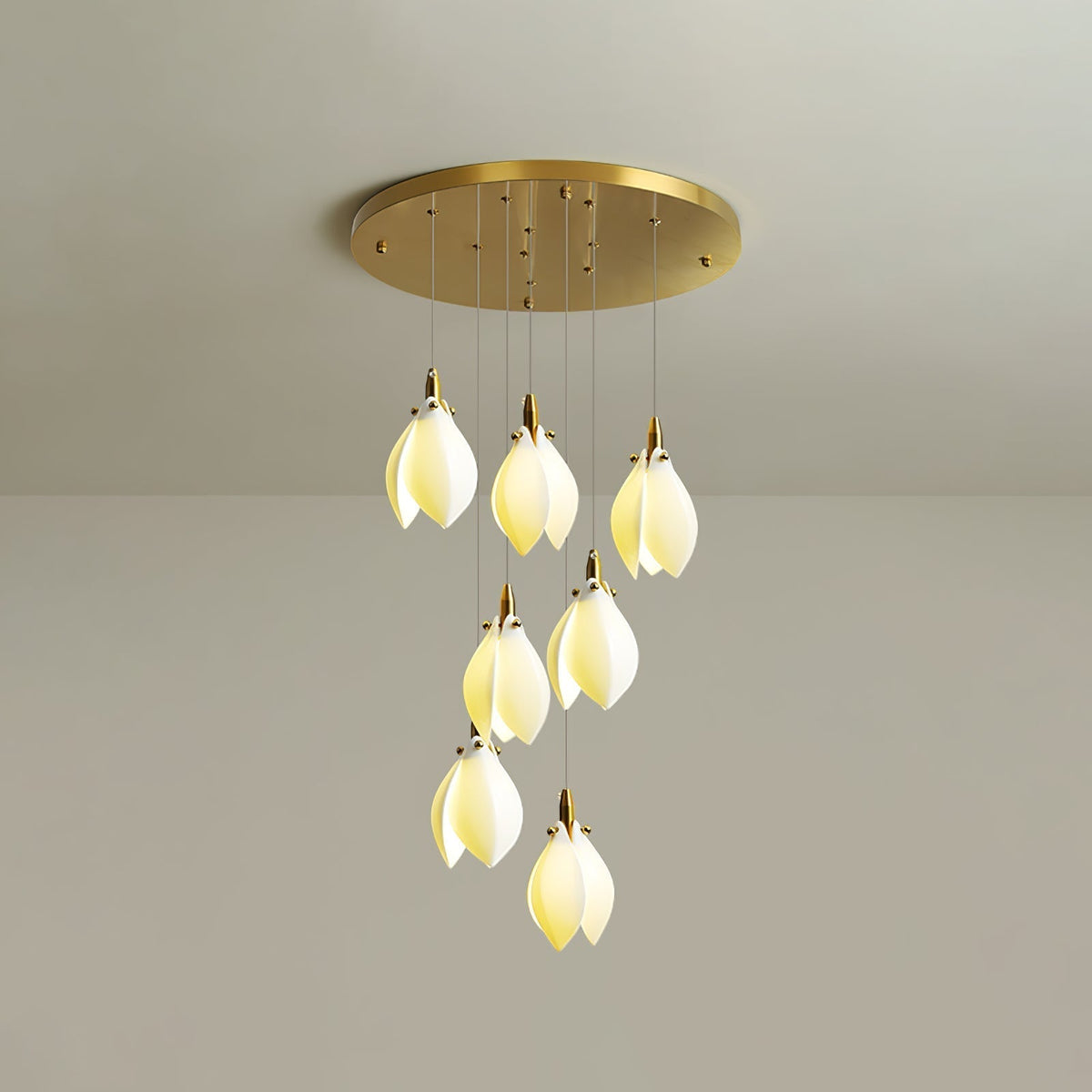 Caphayra Floral keramische messing Kroonluchter