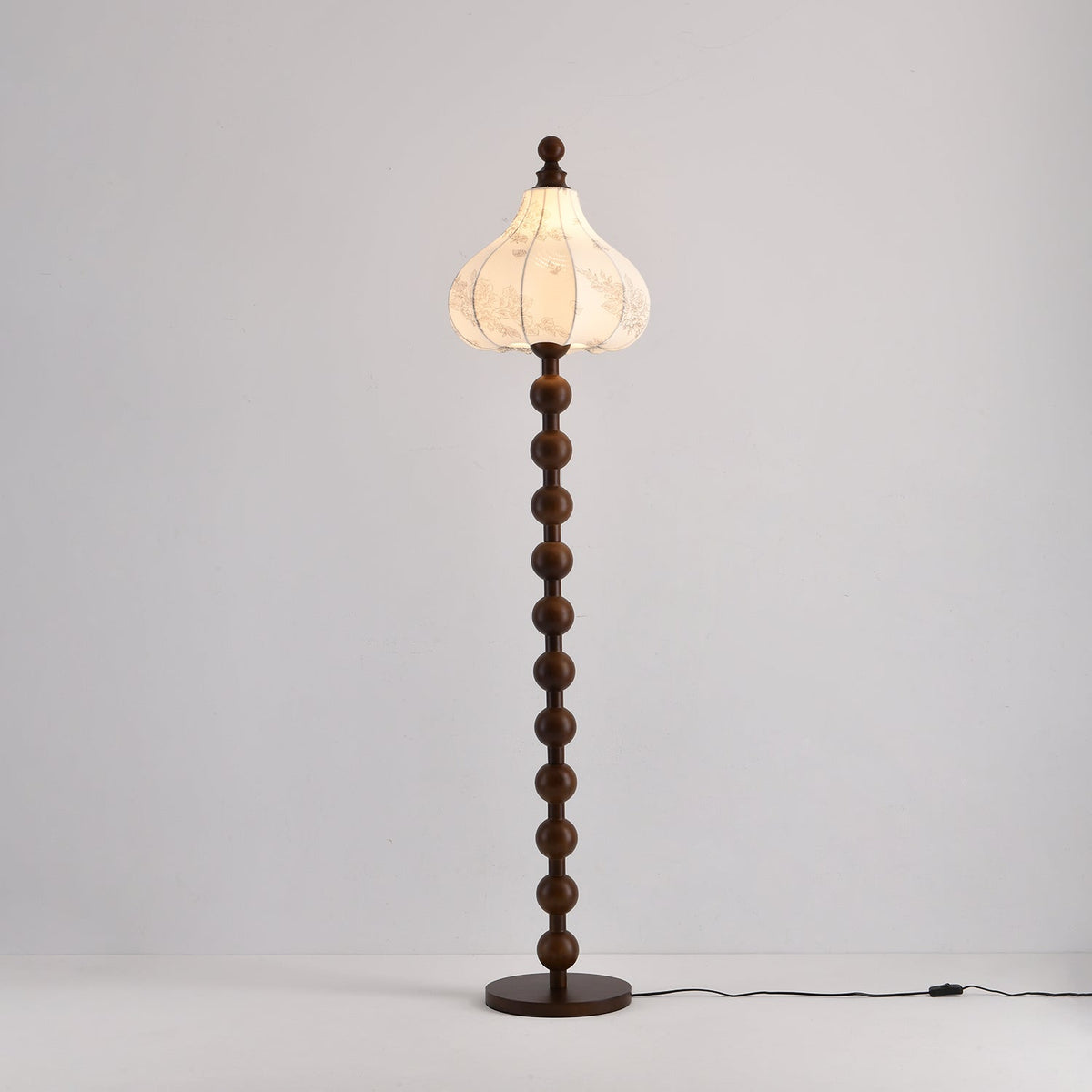 Avenivella moderne vloerlamp van walnoothout