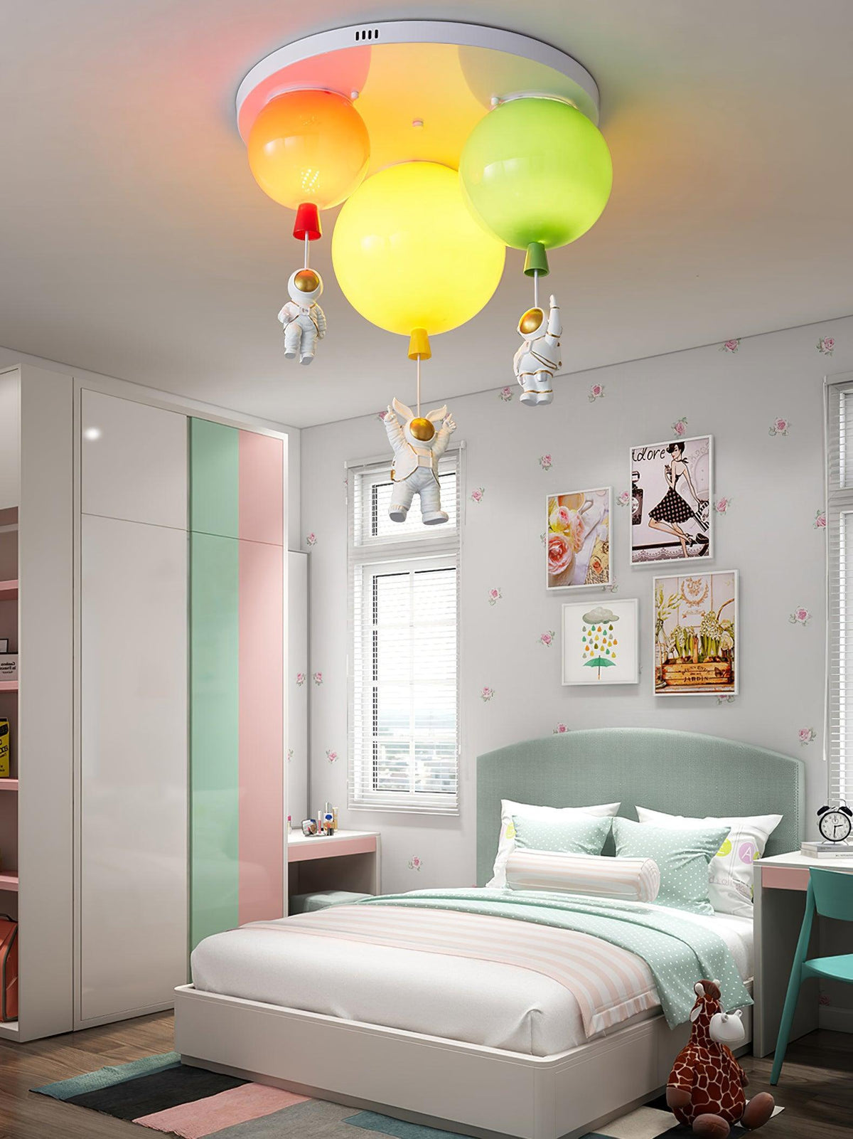 Lumanelle plafondlamp Astronaut Glossy Balloon voor kinderkamer