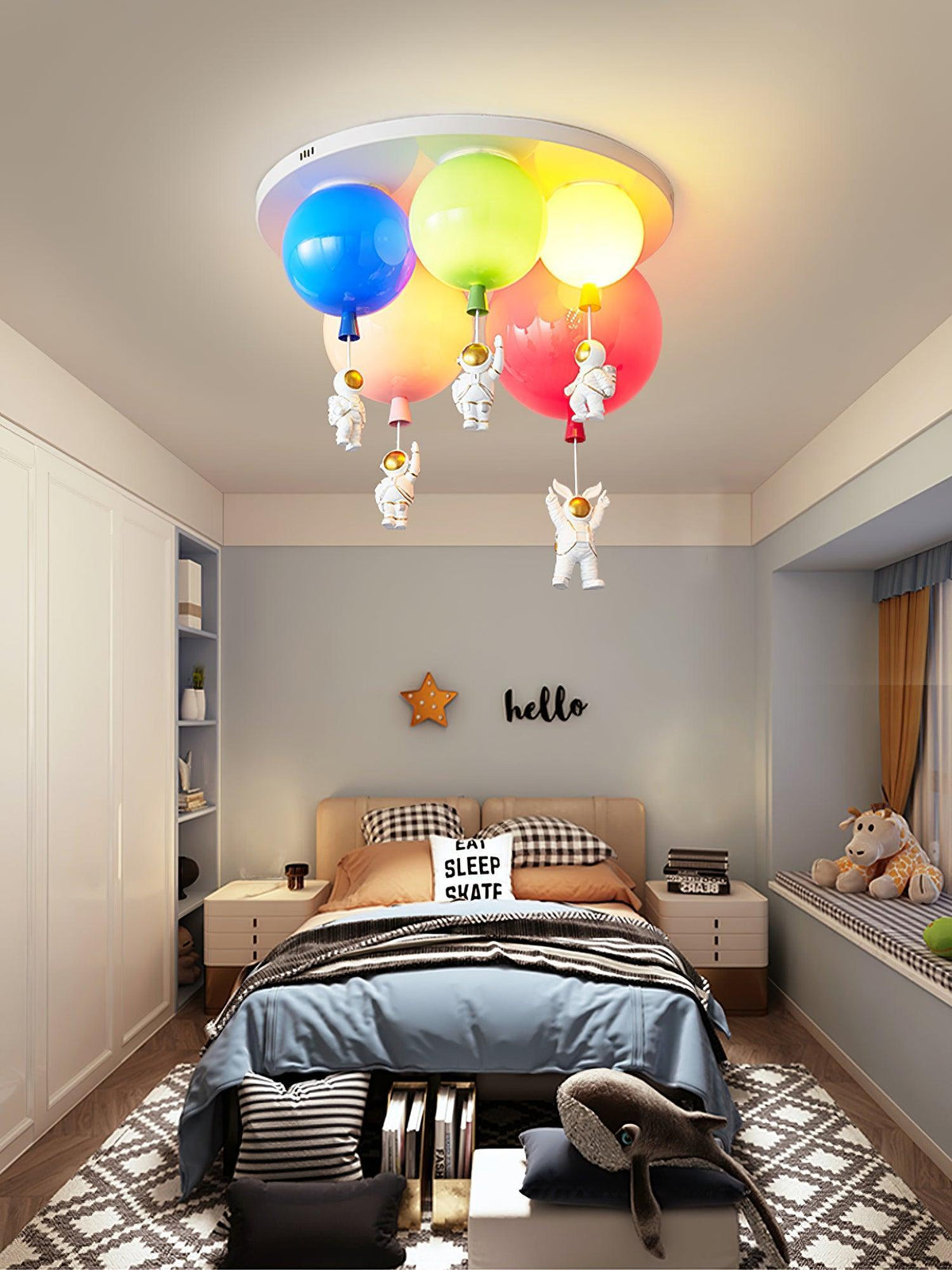 Lumanelle plafondlamp Astronaut Glossy Balloon voor kinderkamer