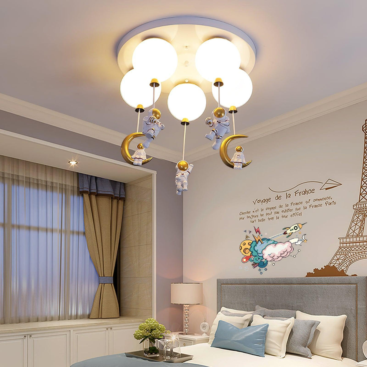 Lumanelle plafondlamp Astronaut Glossy Balloon voor kinderkamer