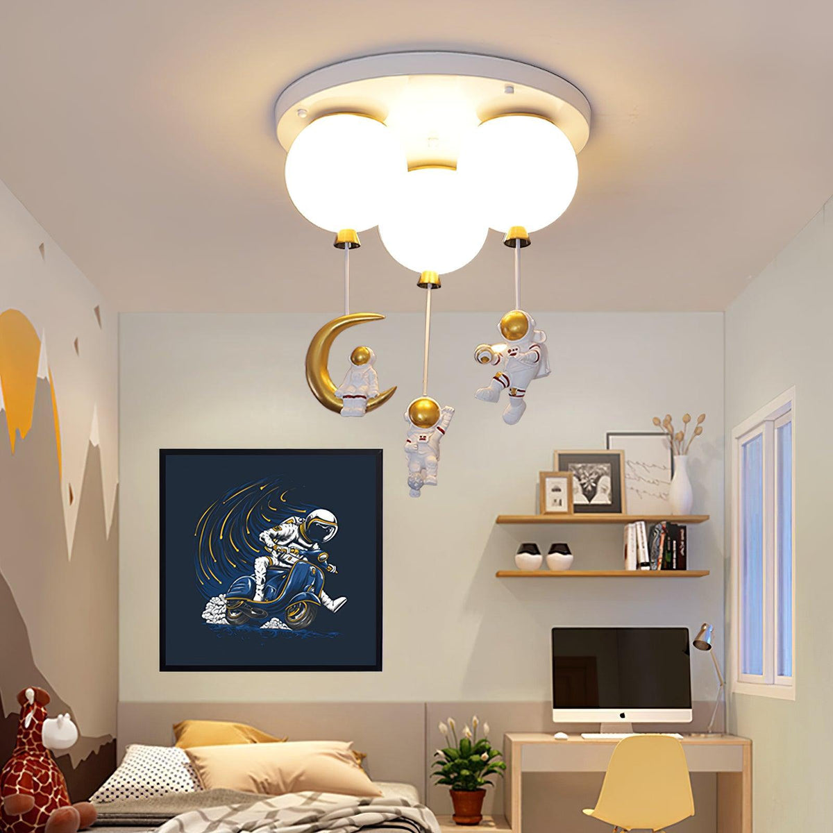 Lumanelle plafondlamp Astronaut Glossy Balloon voor kinderkamer