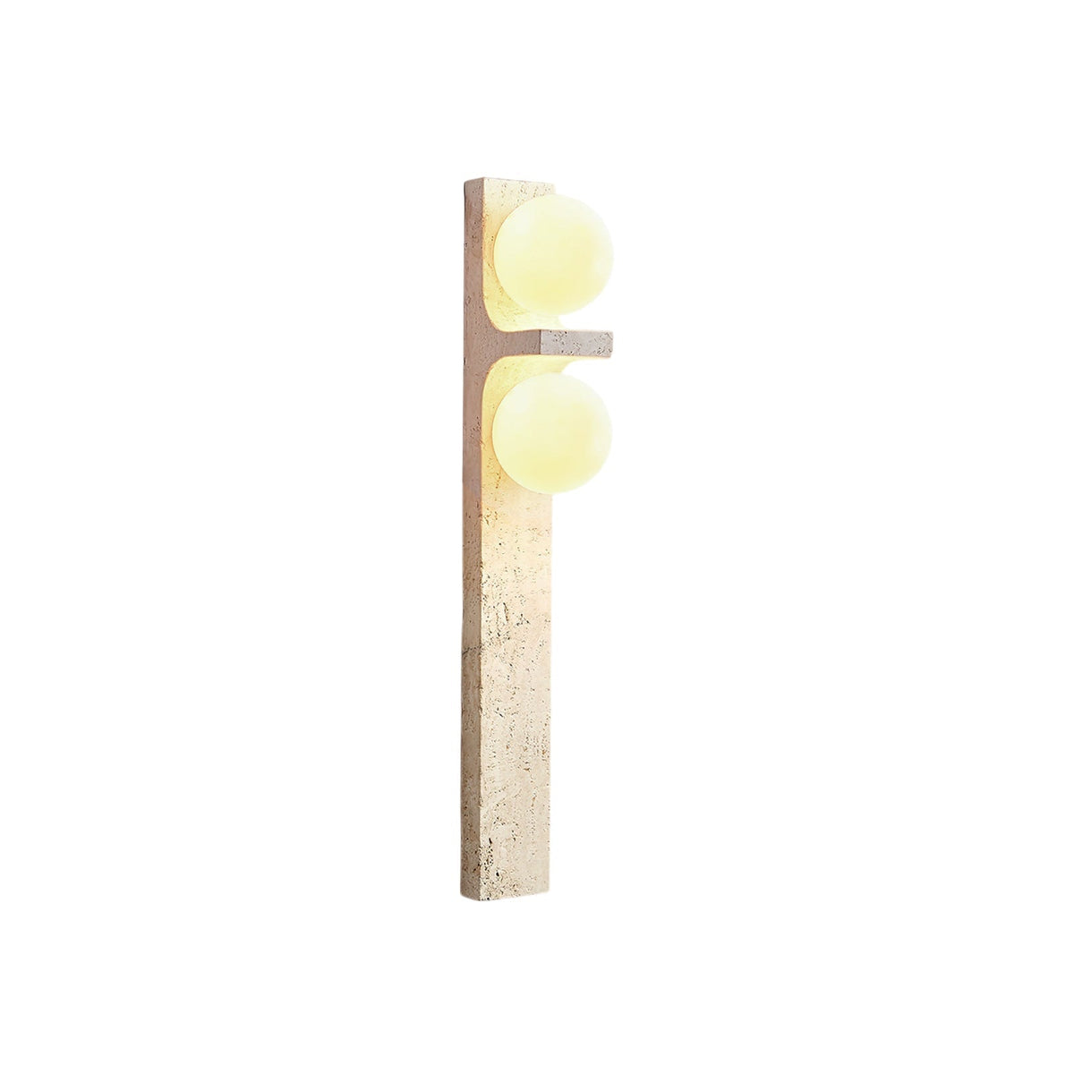 Eirikuvys moderne wandlamp met organisch travertin in minimalistische stijl