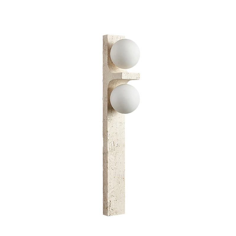 Eirikuvys moderne wandlamp met organisch travertin in minimalistische stijl