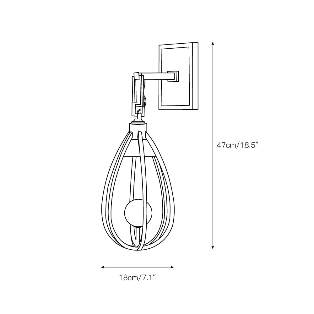 Gloruvys Moderne minimalistische messing kristallen wandlamp