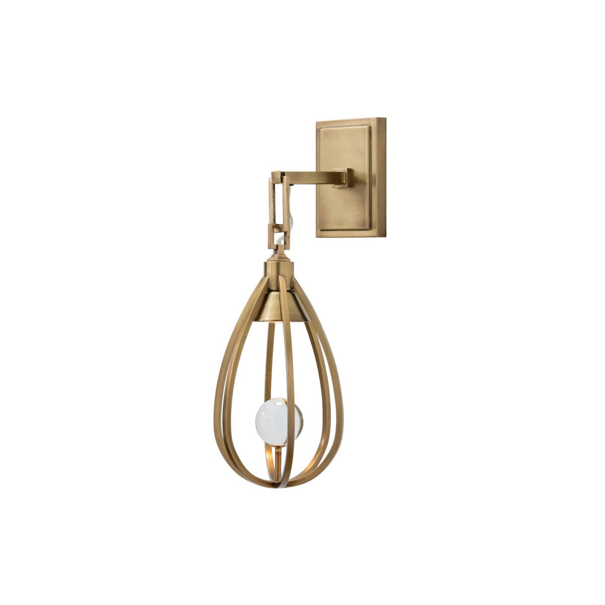 Gloruvys Moderne minimalistische messing kristallen wandlamp