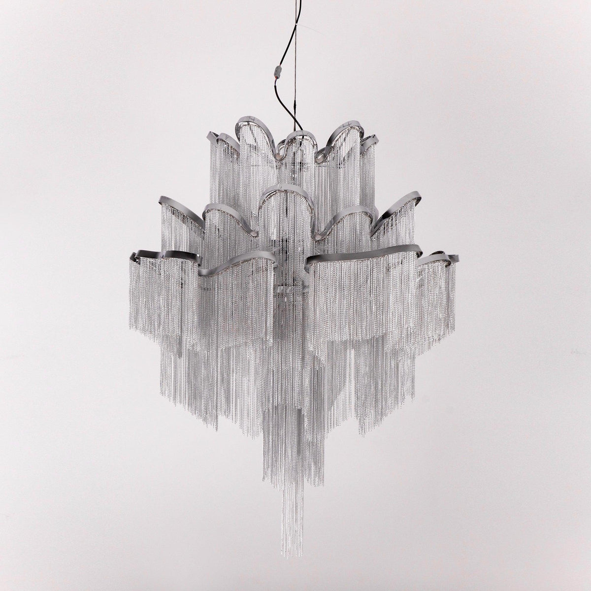 Lustra hanglamp Stream ketting nikkel