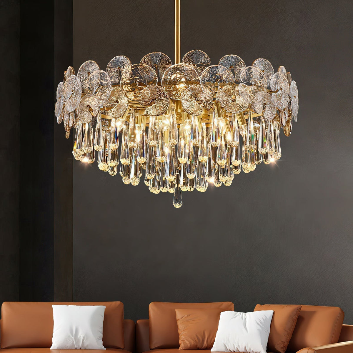 Caeluvyo Postmodern luxe elegantie Kristallen Kroonluchter