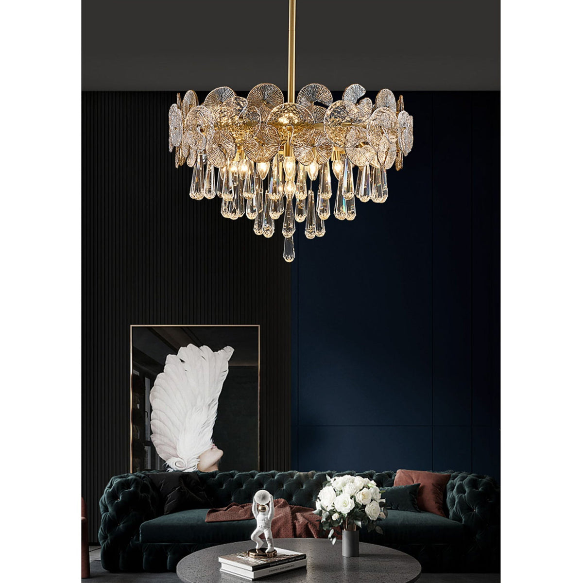 Caeluvyo Postmodern luxe elegantie Kristallen Kroonluchter