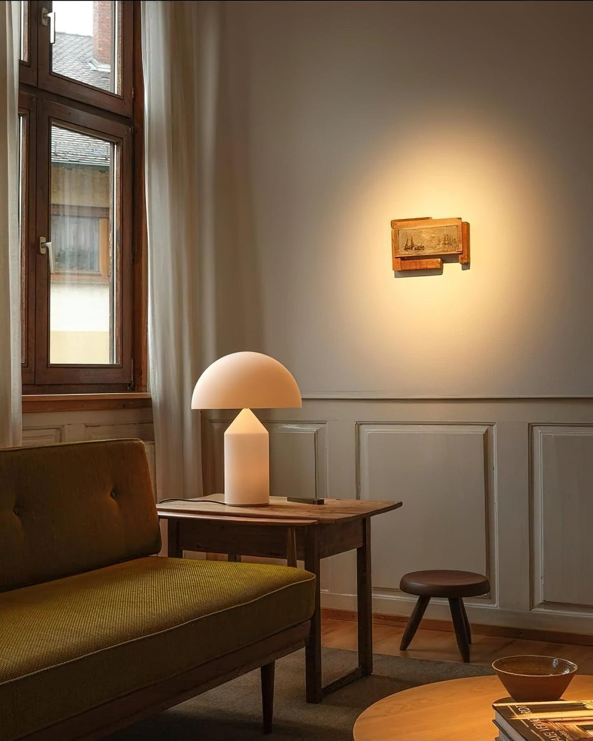 Hesrin kunstmatige glazen tafellamp