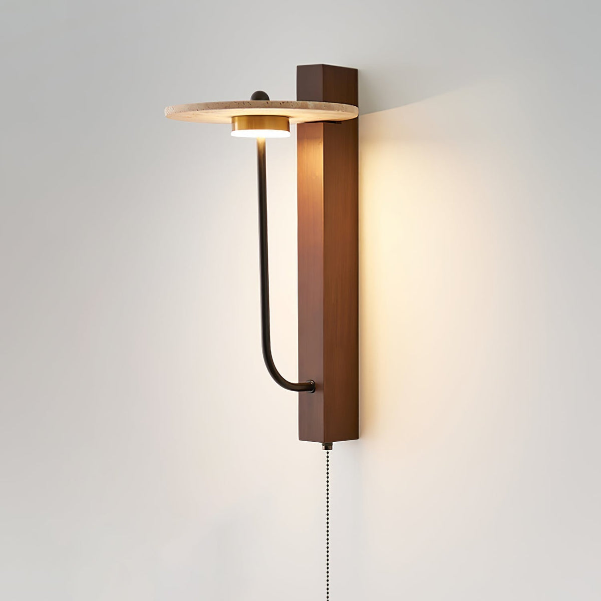 Viphayra Leverarm wandlamp travertin