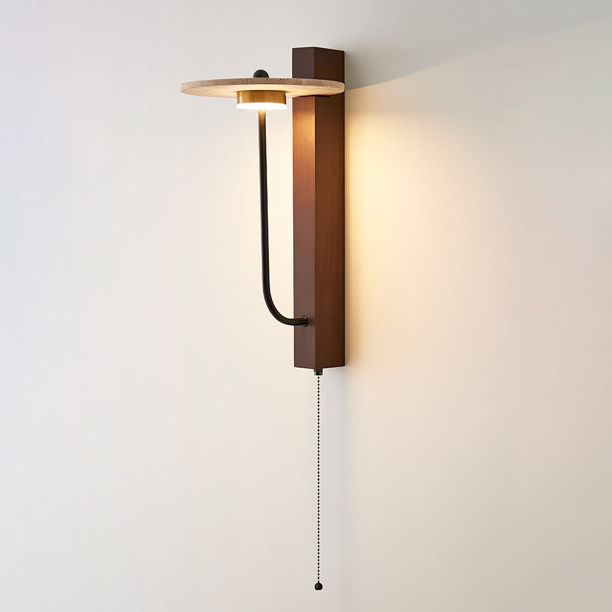 Viphayra Leverarm wandlamp travertin