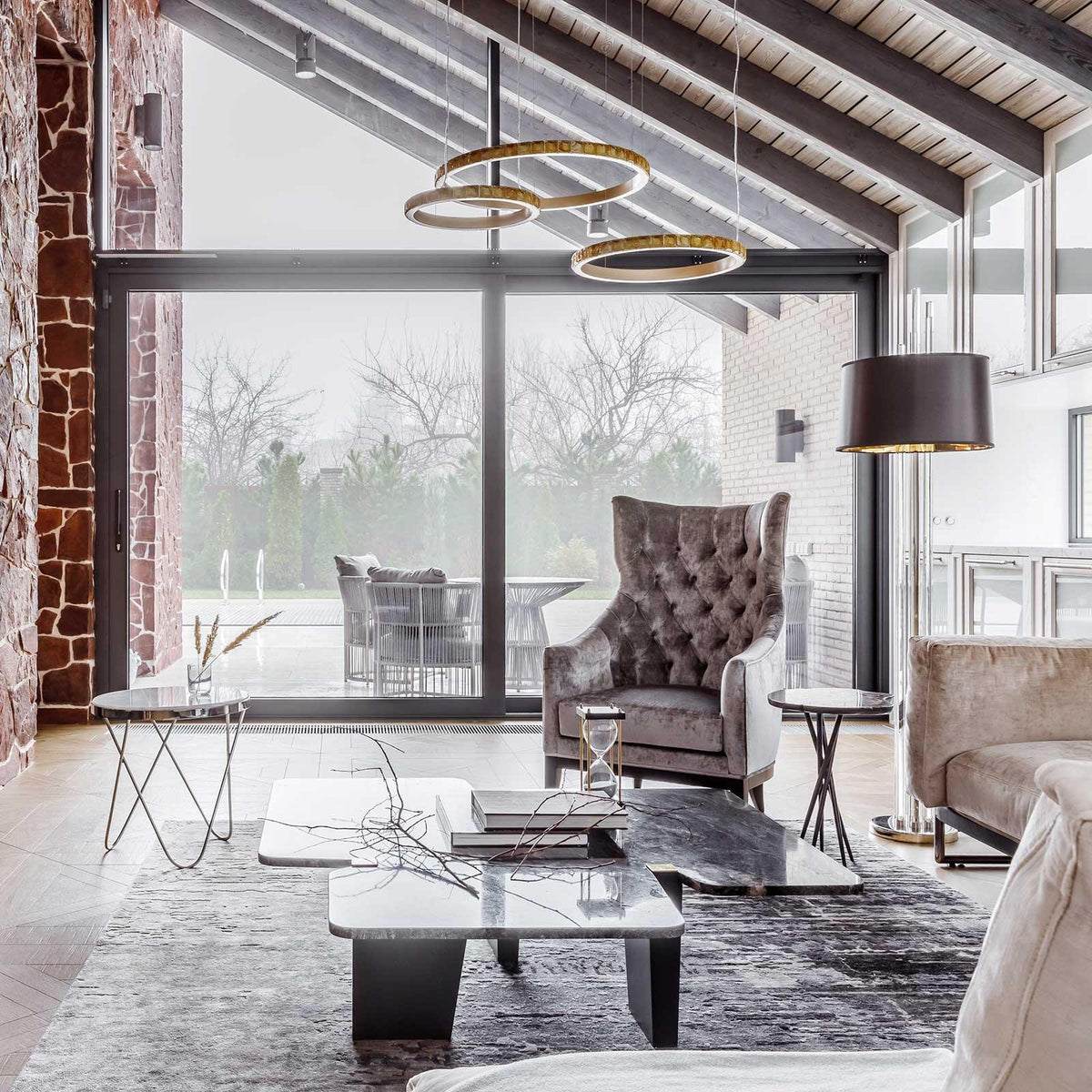 Avzorion Moderne Minimalistische Ring Kroonluchter van glas