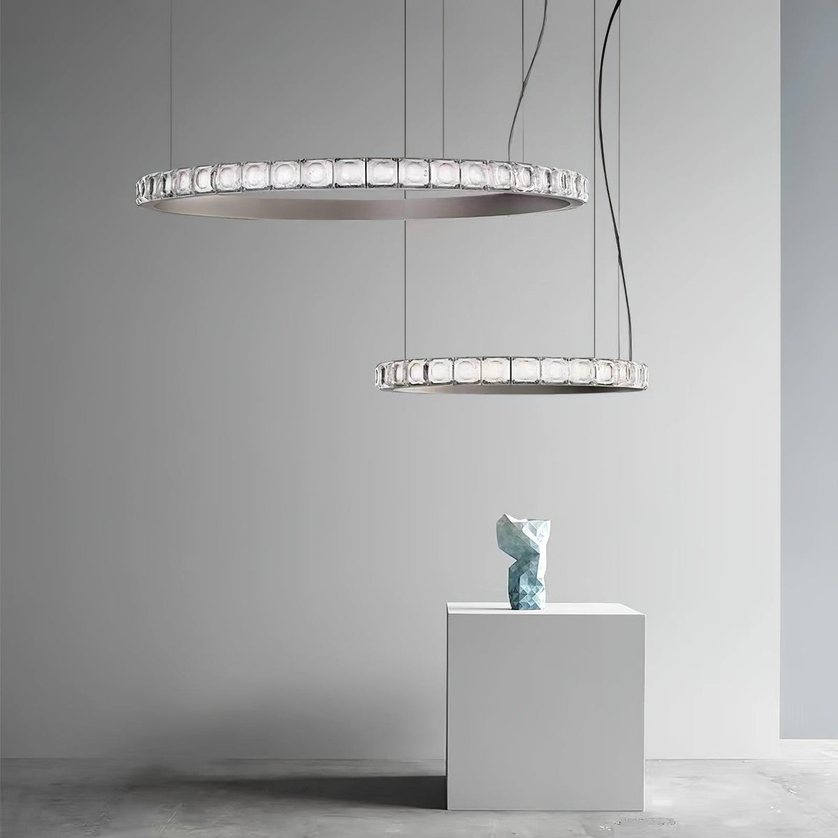 Avzorion Moderne Minimalistische Ring Kroonluchter van glas