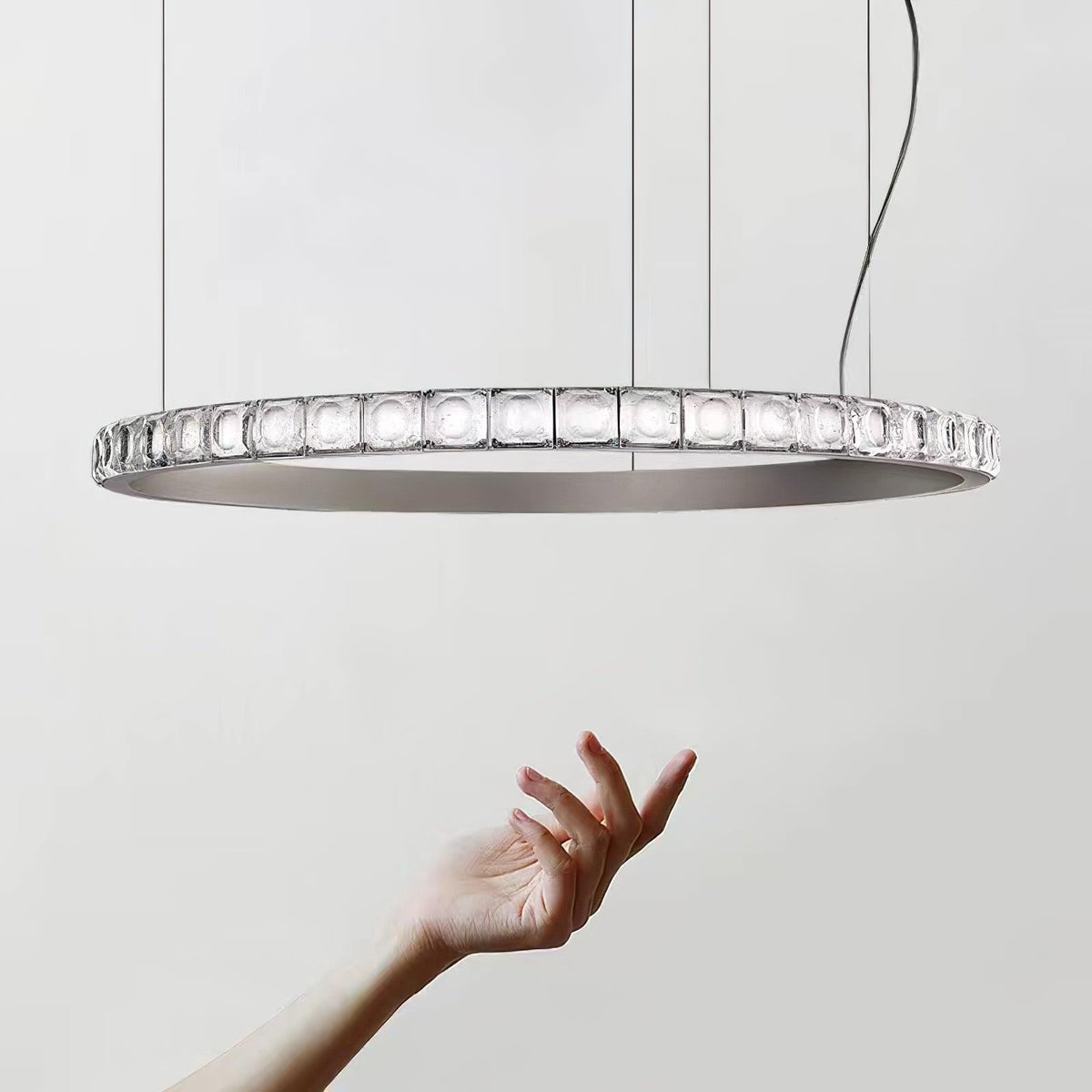 Avzorion Moderne Minimalistische Ring Kroonluchter van glas