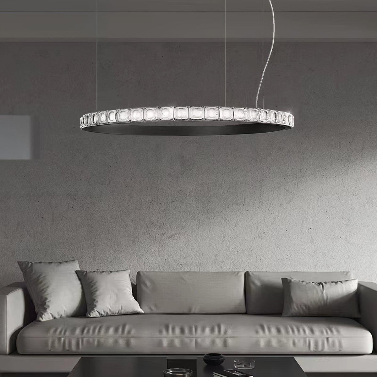 Avzorion Moderne Minimalistische Ring Kroonluchter van glas