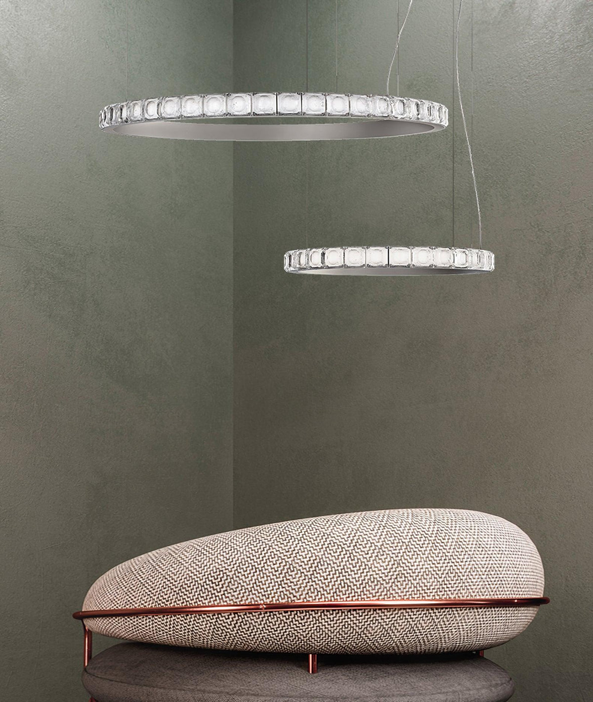 Avzorion Moderne Minimalistische Ring Kroonluchter van glas