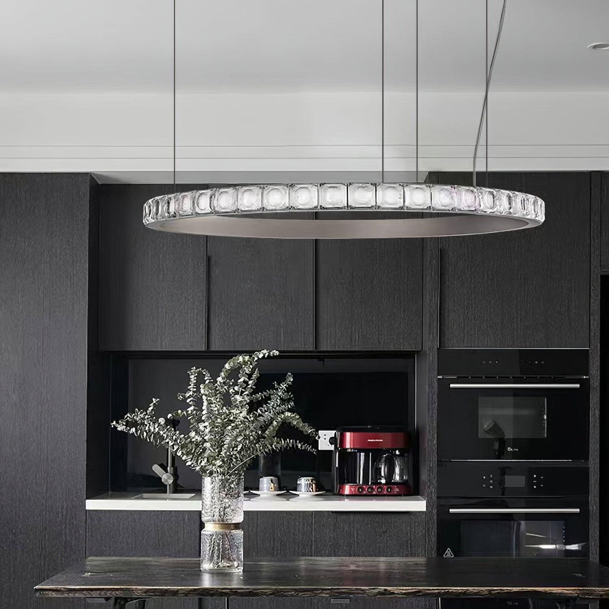Avzorion Moderne Minimalistische Ring Kroonluchter van glas