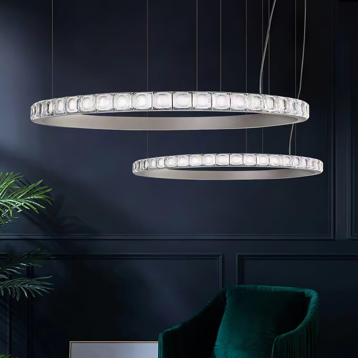 Avzorion Moderne Minimalistische Ring Kroonluchter van glas