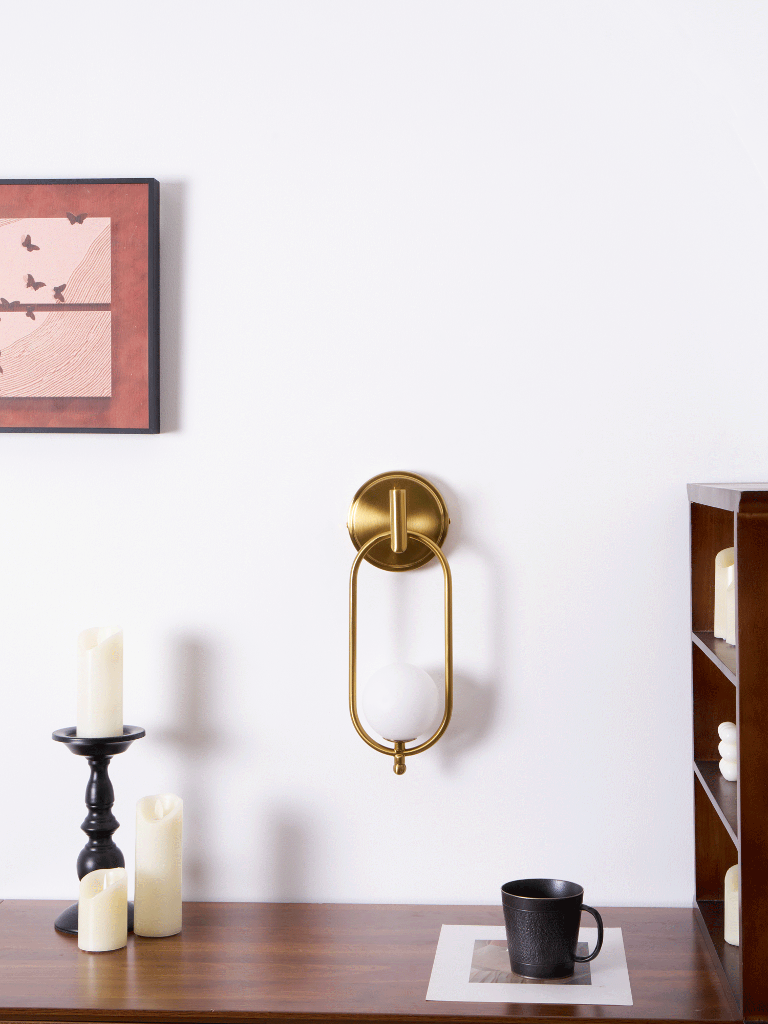 Cumirisra moderne minimalistische wandlamp van messing glas