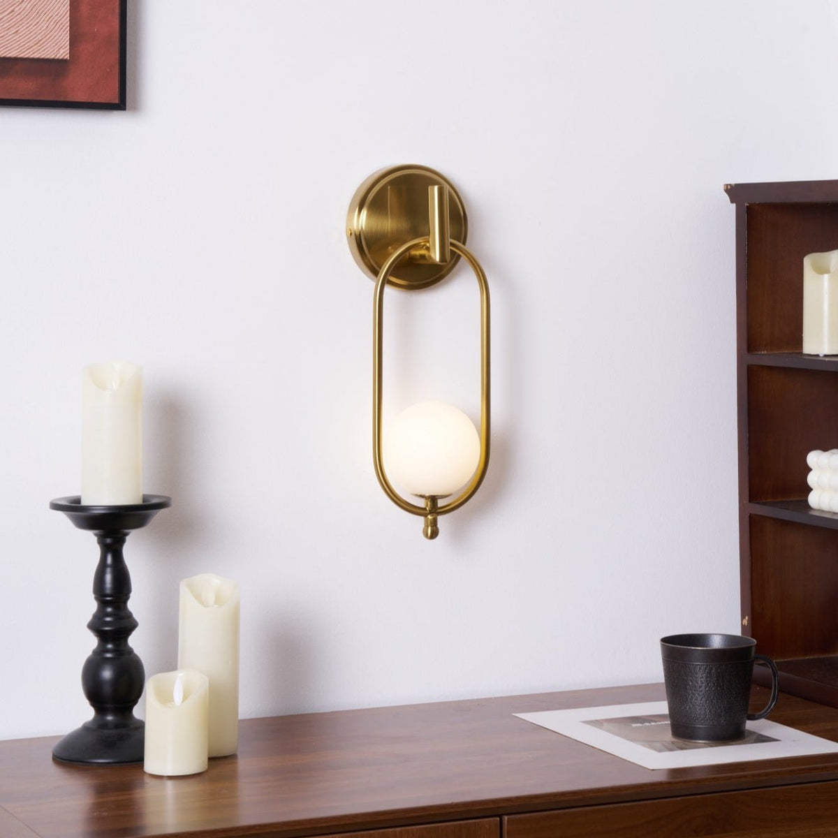 Cumirisra moderne minimalistische wandlamp van messing glas