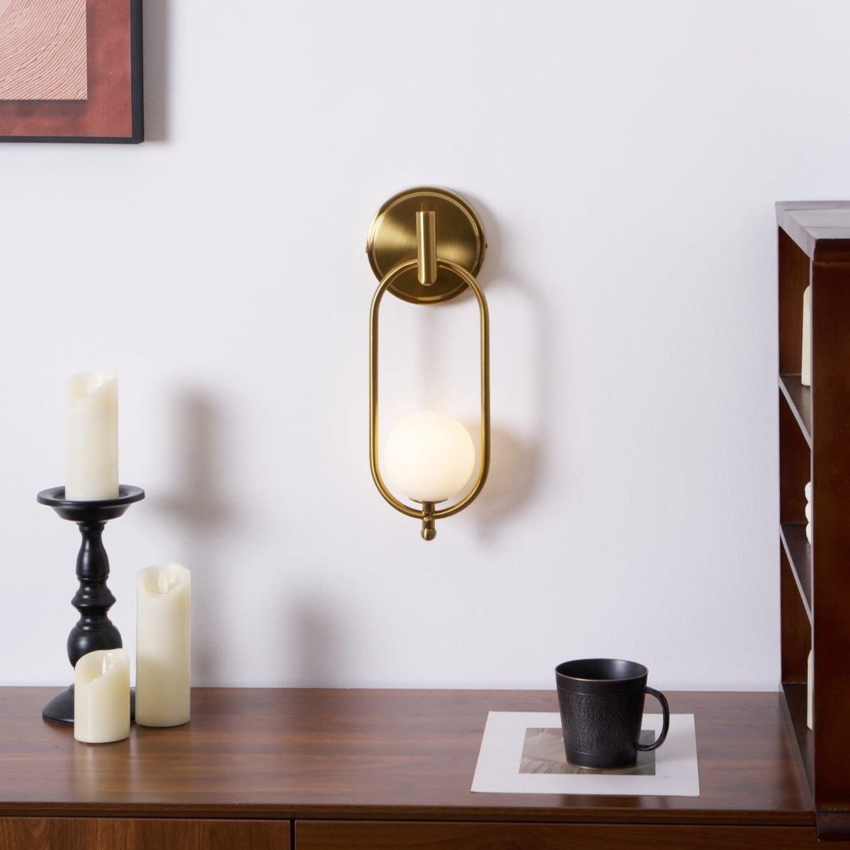 Cumirisra moderne minimalistische wandlamp van messing glas
