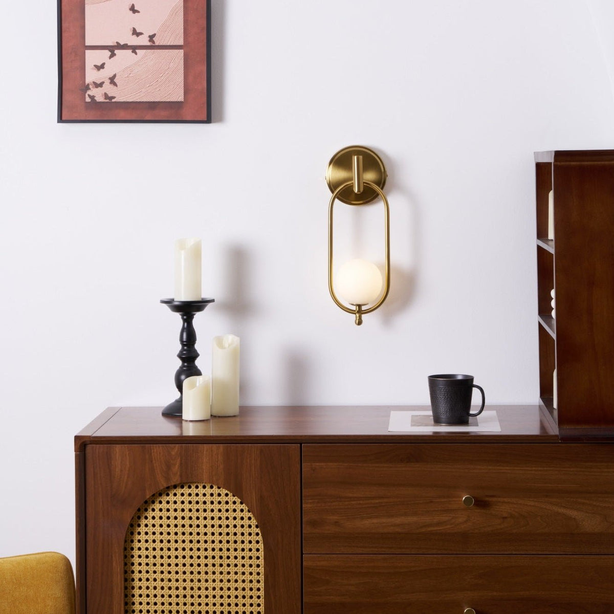 Cumirisra moderne minimalistische wandlamp van messing glas