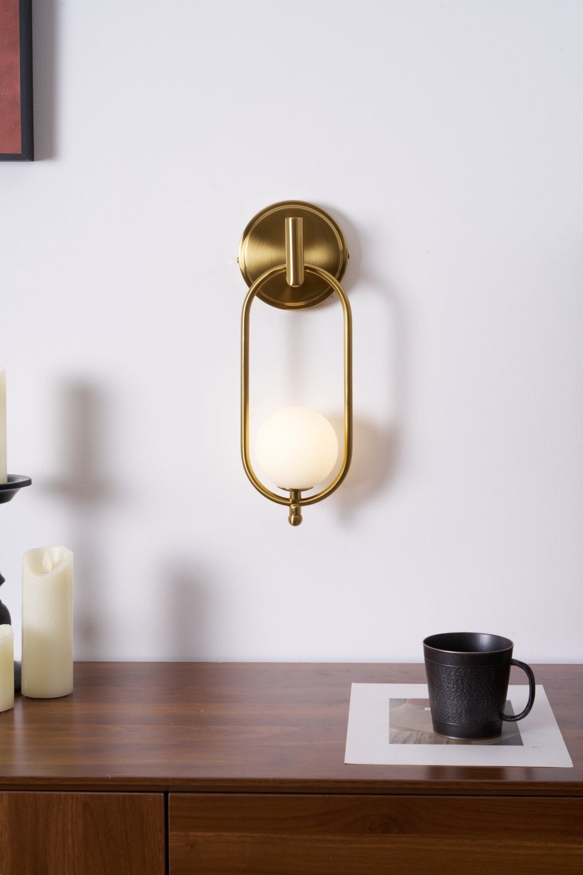 Cumirisra moderne minimalistische wandlamp van messing glas