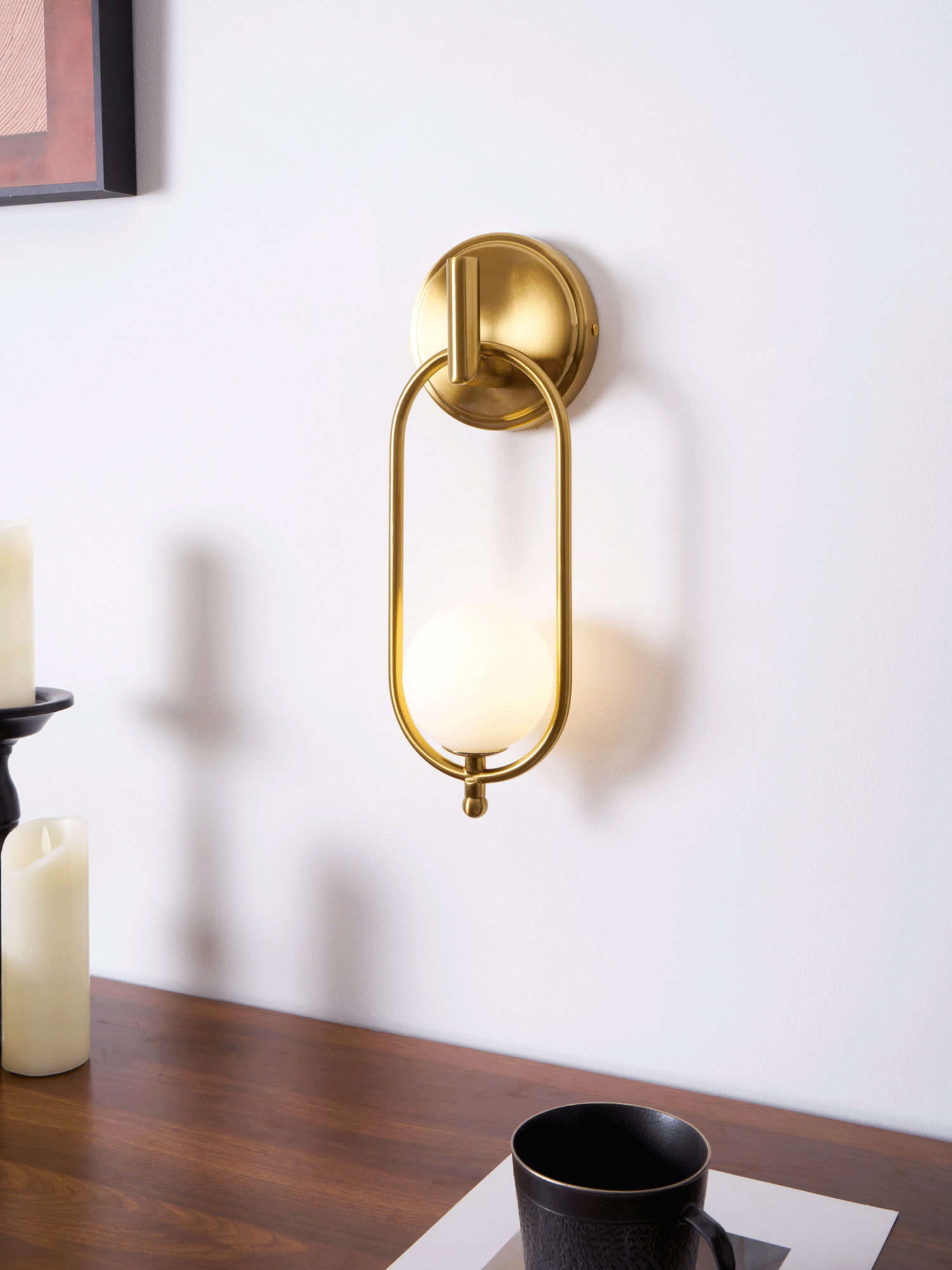 Cumirisra moderne minimalistische wandlamp van messing glas