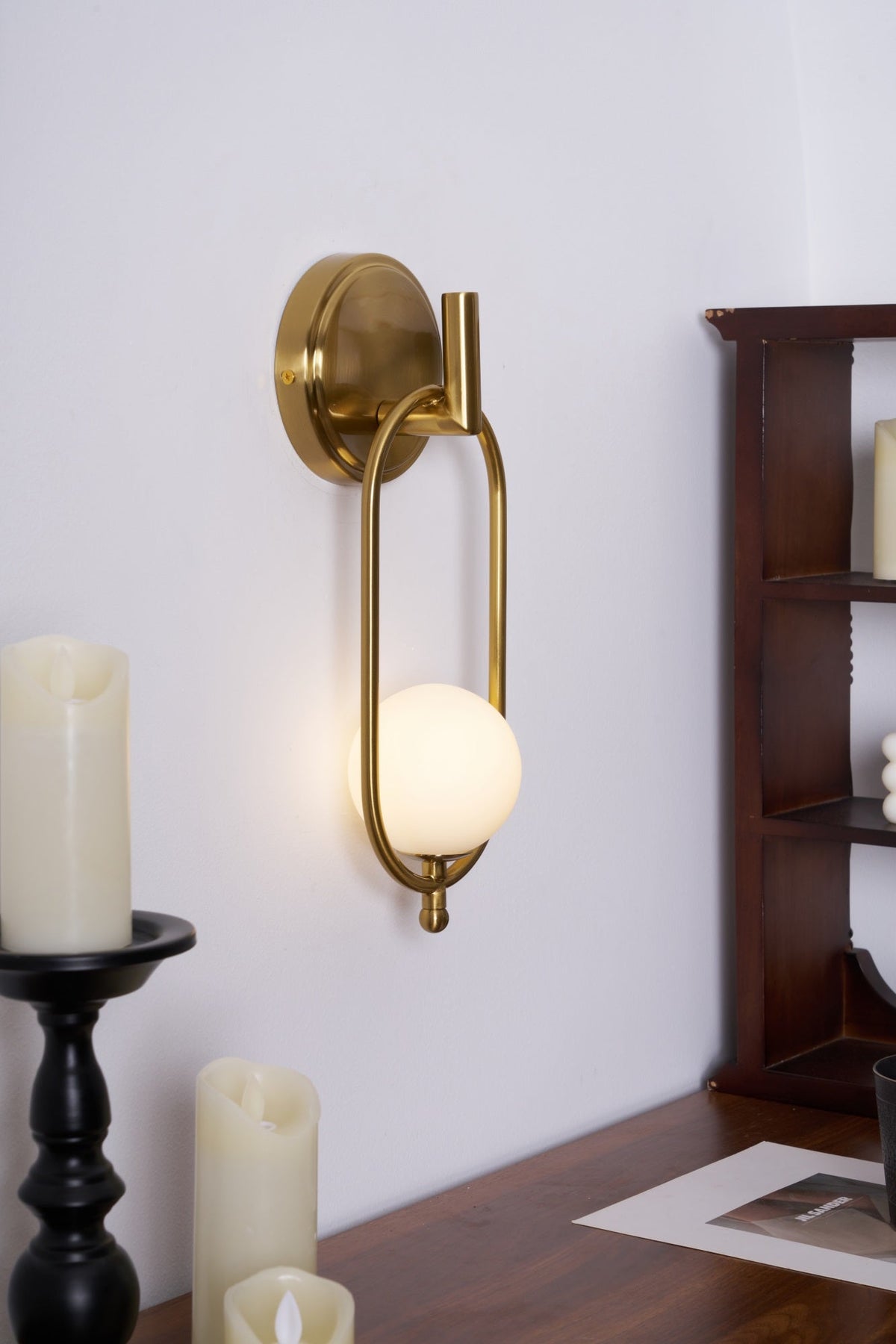 Cumirisra moderne minimalistische wandlamp van messing glas