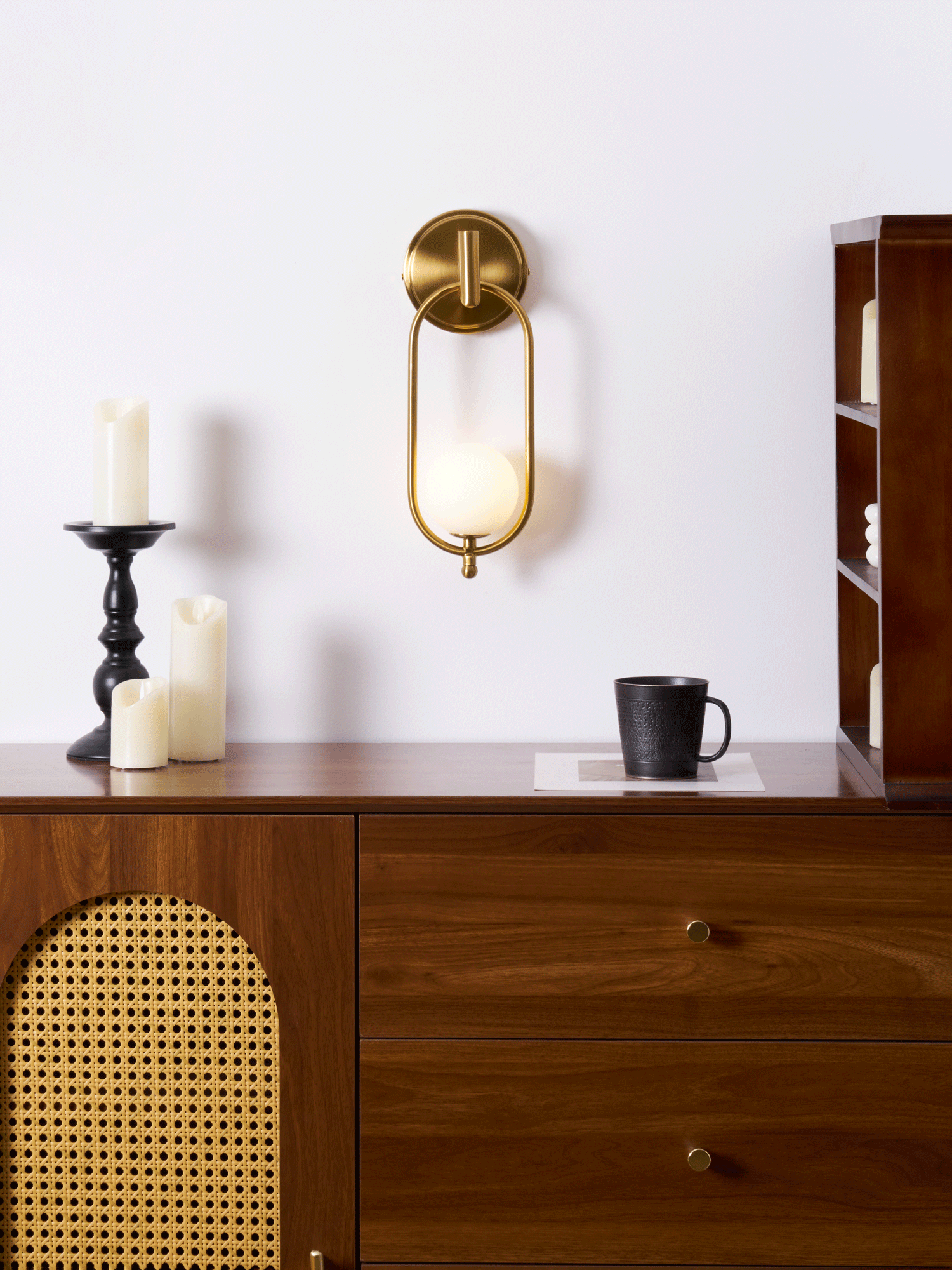 Cumirisra moderne minimalistische wandlamp van messing glas