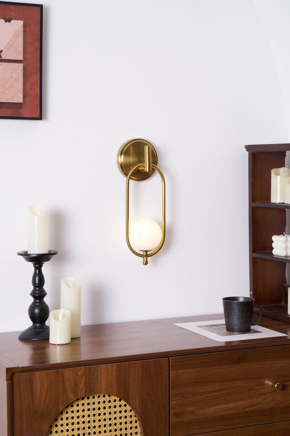 Cumirisra moderne minimalistische wandlamp van messing glas